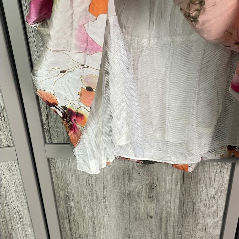 Adrianna Papell Sequin Floral A-Line Skirt Women's 12 - Picture 4 of 12